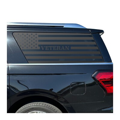 Veteran - USA Flag Decals for Ford Expedition Max Only 2018-2024 3rd Window