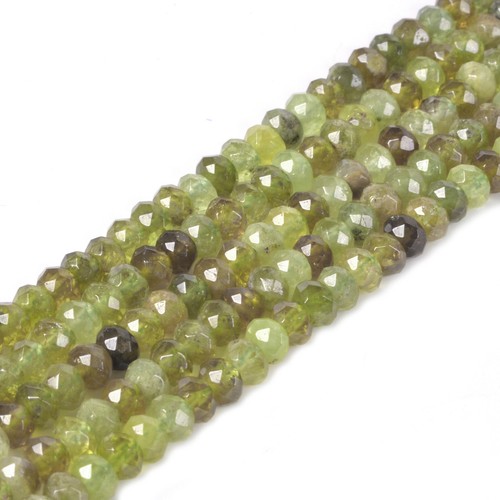 4mm to 5mm Faceted Gemstone rondelle loose beads strand 15.5" DIY Jewelry Making - Picture 8 of 80