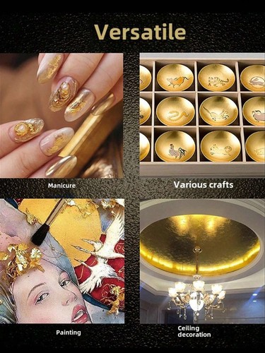 25/50 sheets of Edible Gold Foil Sheets DIY Cake,Dessert (For Decoration Only) - Picture 3 of 8