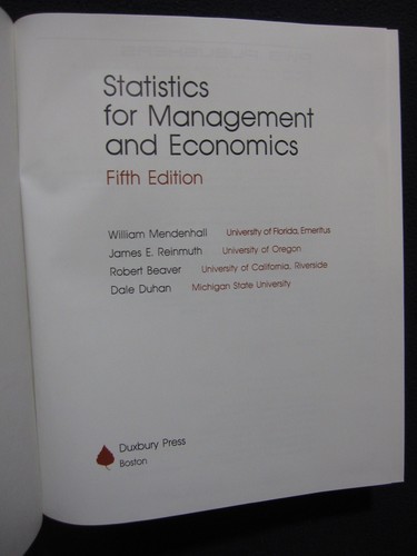Statistics for Management and Economics, Mendenhall 5th Edition - Picture 2 of 5