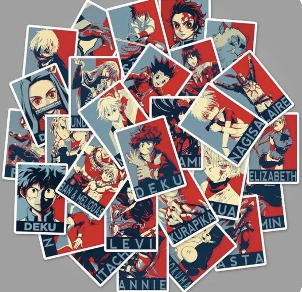 Anime Stickers Retro Style Characters Pick & Choose eBay