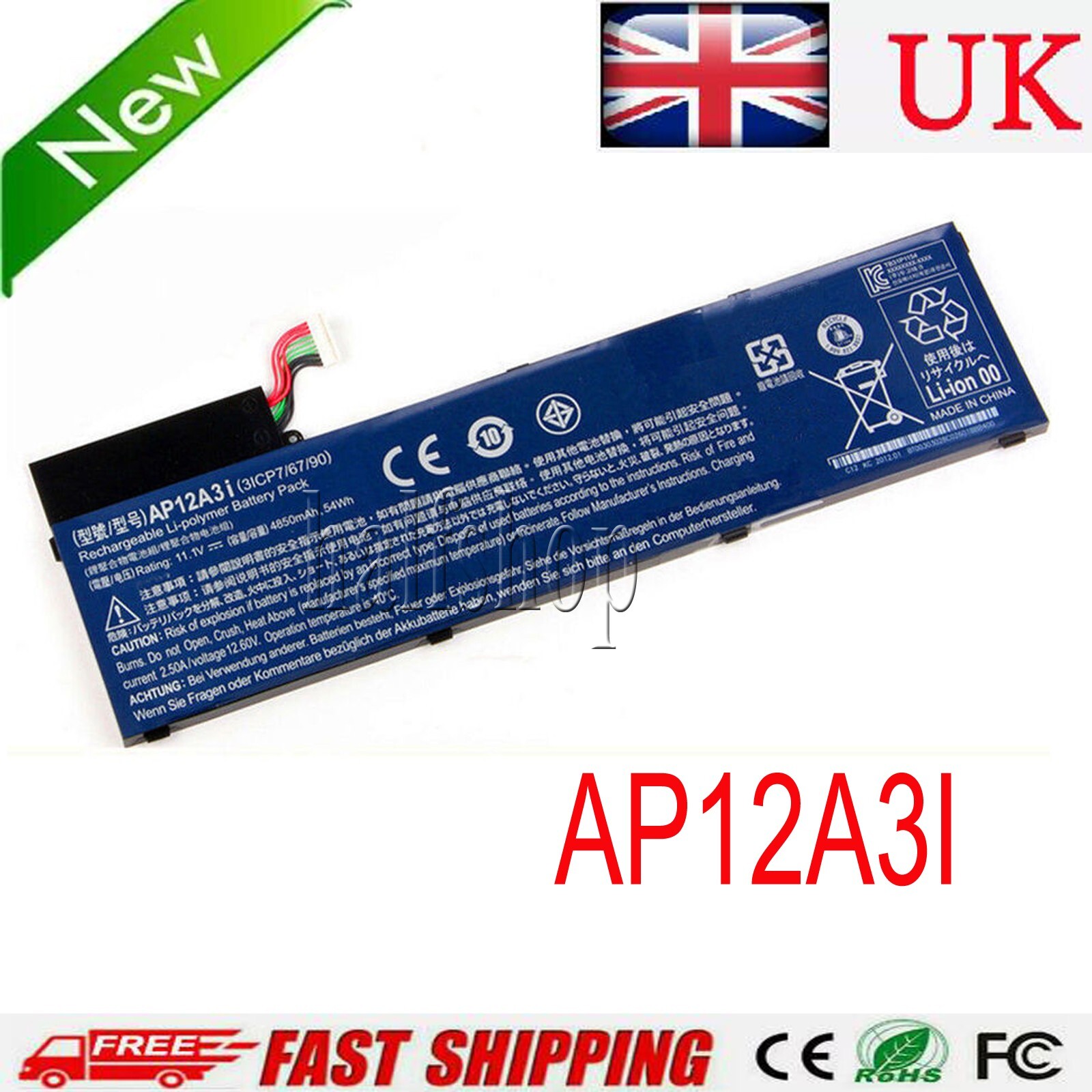 For Acer Aspire M3-481 M3-481G Laptop Battery AP12A3i MA50 W700  M5-481 M5-581