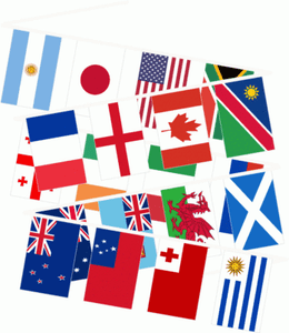 Premium Quality Huge 33ft Long National Flags of The World Fabric Bunting Premium Quality Huge 33ft Long National Flags of The World Fabric Bunting