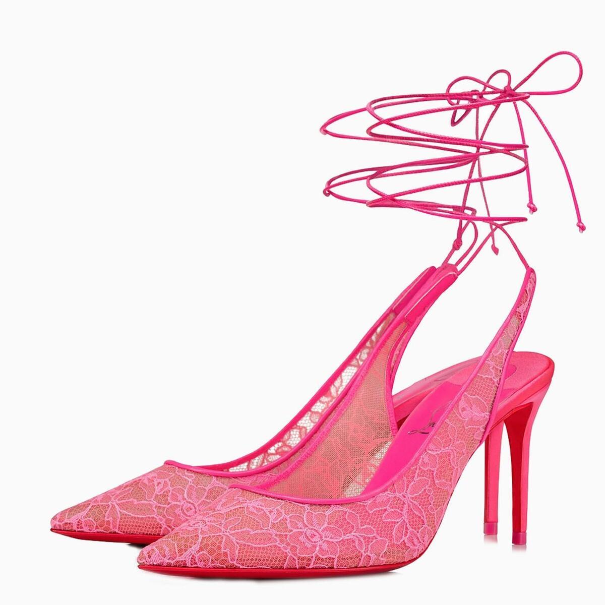 Christian Louboutin LACE UP KATE 85 Satin Heels Pumps Shoes Christian Louboutin LACE UP KATE 85 Satin Heels Pumps Shoes