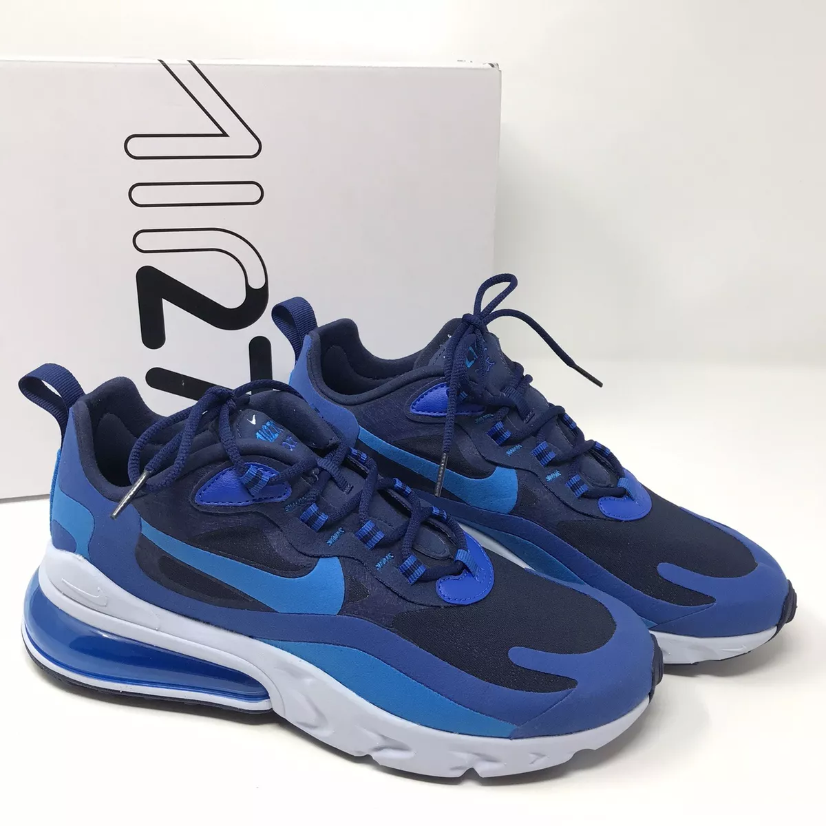 Air Max 270 React Mens Size 6.5 Running Shoes Blue Void White AO4971 400 | eBay