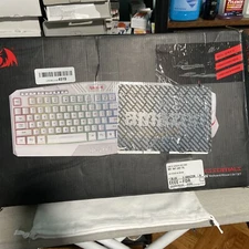 Redragon S101W Gaming Keyboard Only Tested RGB Red Dragon USB White