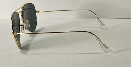 Ray Ban Sunglasses Aviator Black Lenses Gold Frame RB3025 001/62 Size 58-14 - Foto 5 di 7