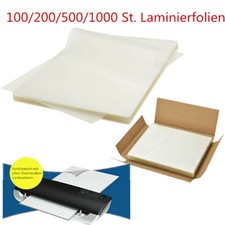 2000 St. Laminierfolien DIN A4 75 / 80 Mic Laminiertaschen Laminier Feile Fotos