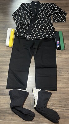 BJJ Gi Brazilian Jiu Jitsu Grappling Uniform Judo Kimono Ninja Split Toe Shoes