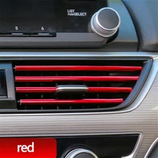 10PCS Air Outlet Conditioner Car Interior Auto Vent Strip Grille Decoration Trim