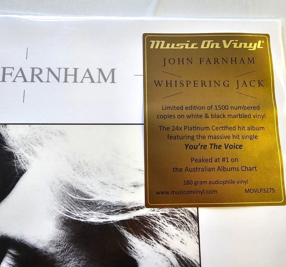 John Farnham Whispering Jack limited numbered marbled LP Album vinyl record NEW Foto 2 de 4