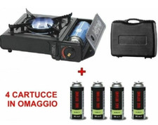 Réchaud À Gaz De Camping Pic Nic + Valise + 4 Bouteilles + Allumage Piézo