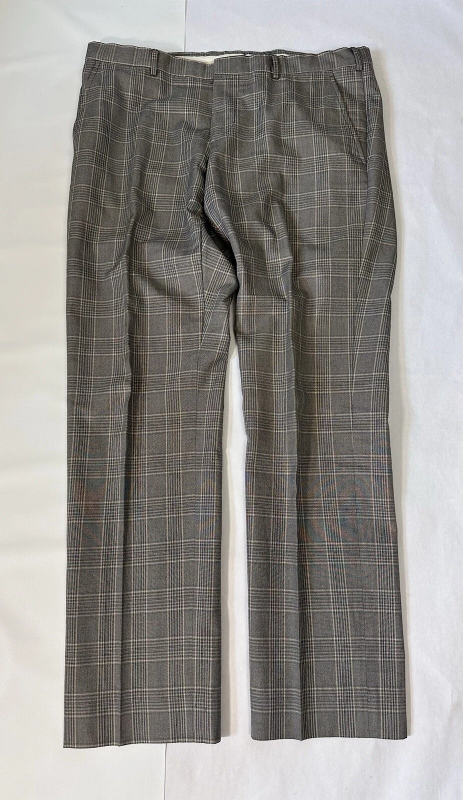 Gucci Pantalone Uomo Abito Twill Plaid Vintage Tom Ford in Grigio a Scacchi Taglia 50IT