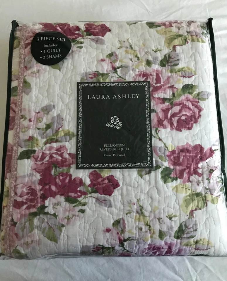 Романтический цветочный Laura Ashley «Лидия» 3 изделия двусторонний лоскутное одеяло комплект (полный/королева)  - Изображение 2 из 4