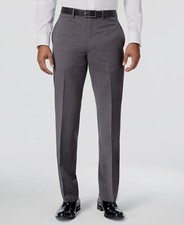 Calvin Klein Men's Gray Extra-Slim Fit Shadow Mini-Check Suit Pants Size 39W