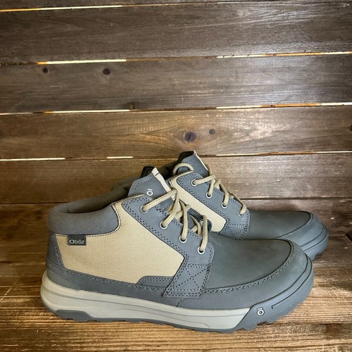 New NWOB Mens Oboz Burke Mid Gray Outdoor Chukka Hiking Ankle Boots Size 11 M