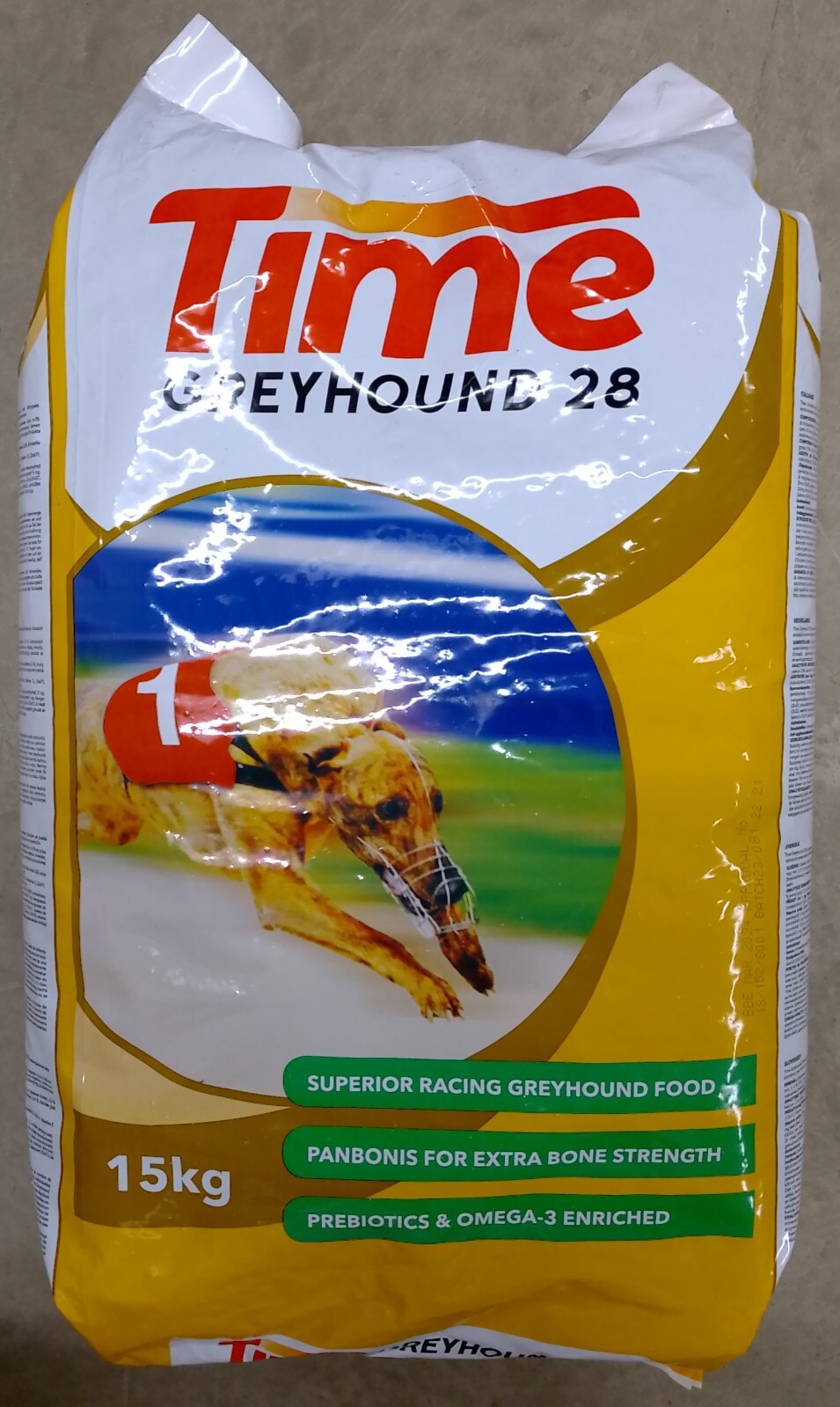 Time (Gain) 28 Greyhound Food 15Kg - Free 48 Hour Delivery