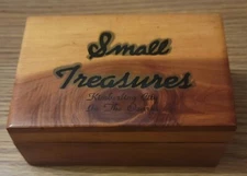 Vintage "Small Treasures" Wooden Jewerly Box - Kimberling City In The Ozarks 