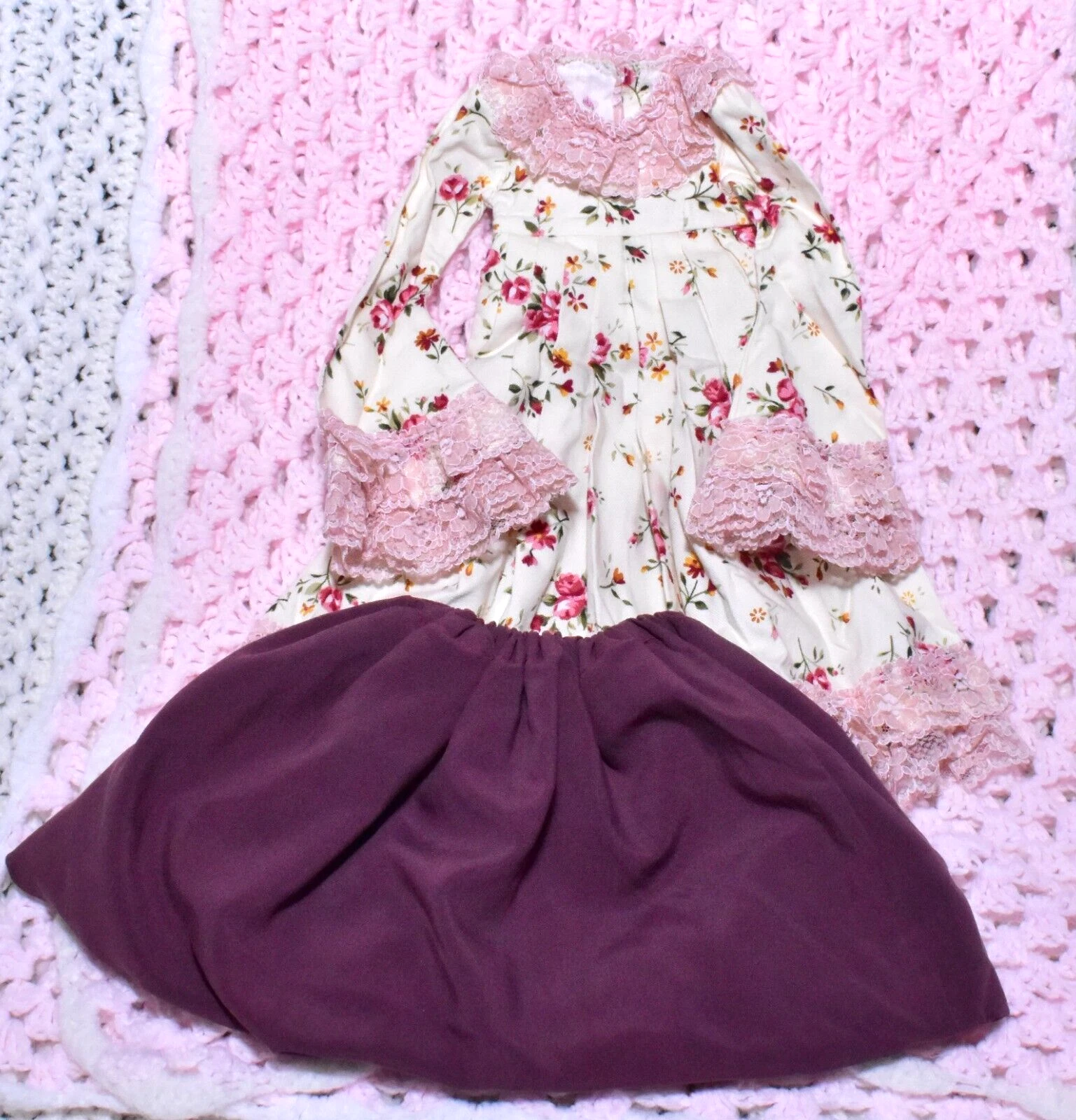  super dollfie floral lace skirt dealer made 