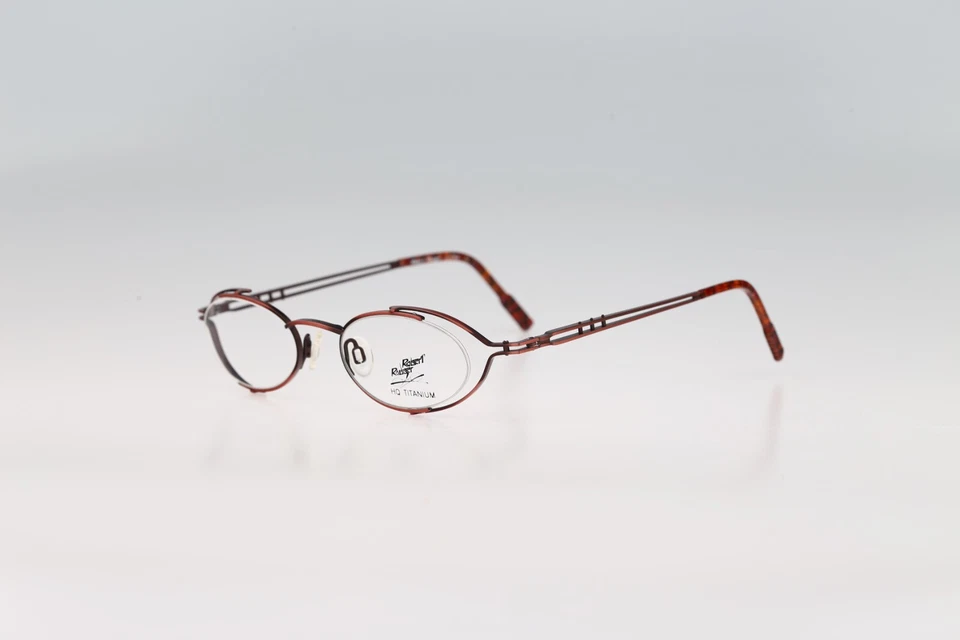 Robert Rudger 1960 245 68 Titanio Años 90 Antiguo Rosa Ovalado Gafas Marcos Nuevo de Lote Antiguo Foto 3 de 4
