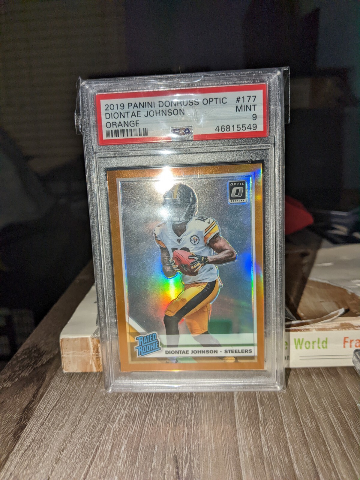 2019 Donruss Optic Diontae Johnson Orange Prizm RC /199 PSA 9
