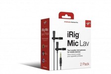 IK Multimedia iRig Mic Lav 2 Pack Condenser for iPhone iPad Touch Android 