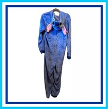Disney Stitch Sleepsuit BodySuit One Piece Adult Costume Pajamas Size LG 12-14 