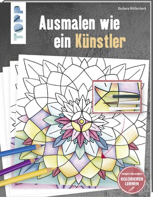 Buch "Ausmalen wie ein Künstler" Schraffuren, Farbverläufe ...