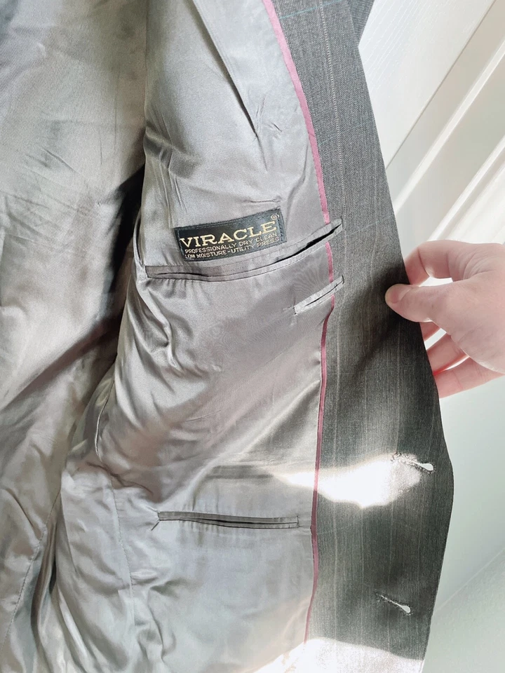 Traje Chaqueta Blazer Para Hombres 44L De Colección Hart Schaffner Marx Traje Marrón Viraclo Foto 3 de 4