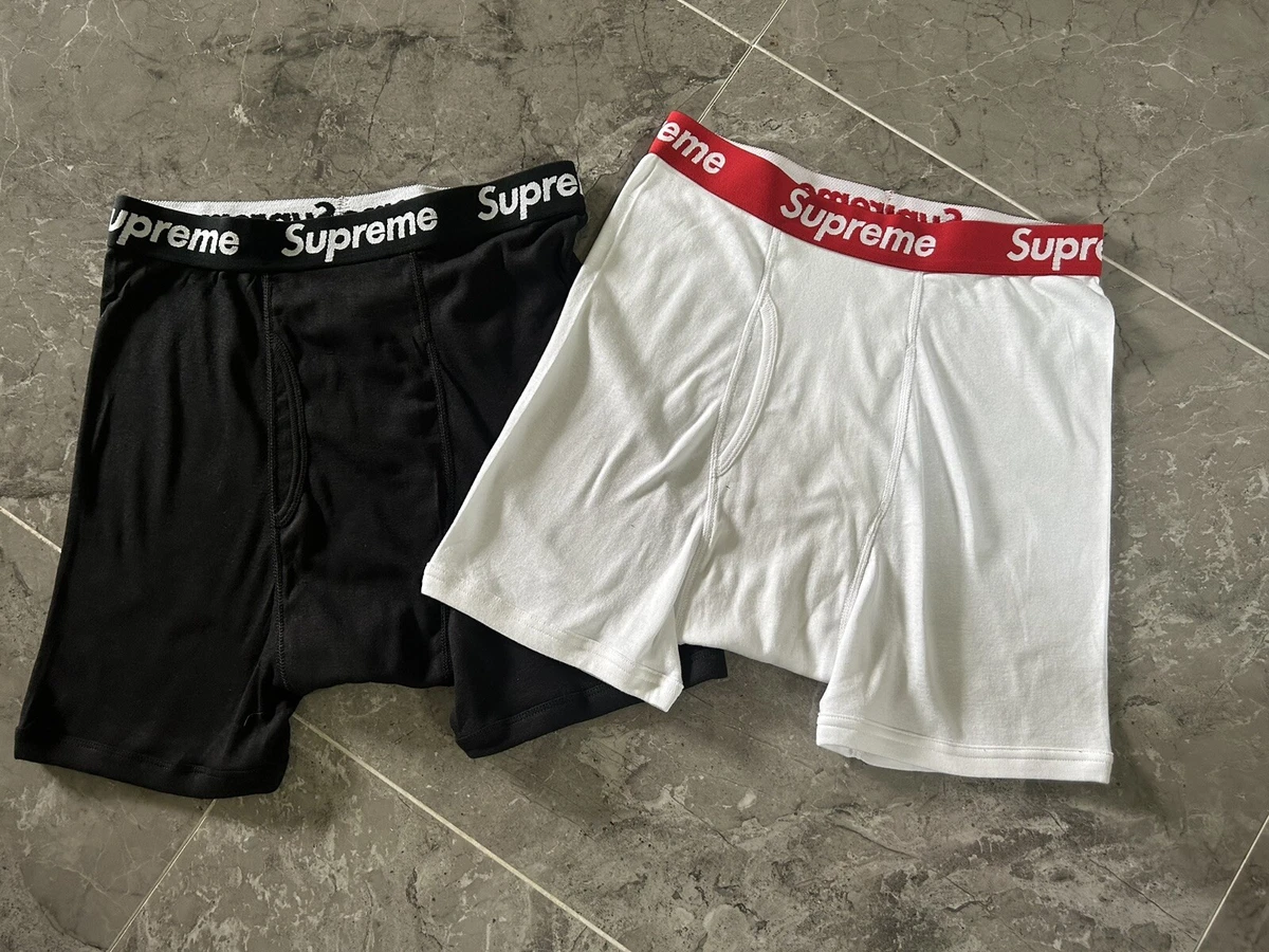 Supreme x Hanes 4 Pack White Boxer Briefs