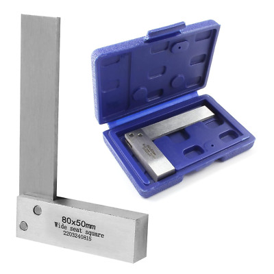 Machinist Square, 3.2'' x 2'' Mechanical Steel High Precision Square, Wide Seat Sq