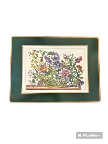 Vintage Pimpernel Dining Table Placemats Set Of 2 Floral Bouquet 12 x 9