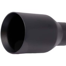 Mach-Speed Single Round Double Wall Straight Cut Matte Black Exhaust Tip