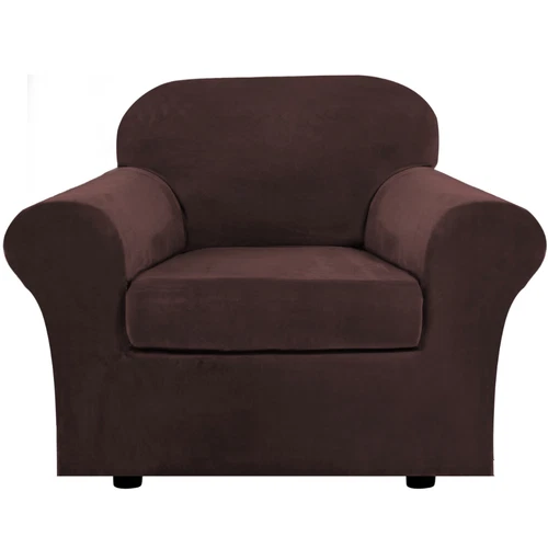 Samt Stretch Elastisch Sofabezug Wohn Couch Schonbezüge Schoner 1/2/3 Sitzer - Bild 95 von 112