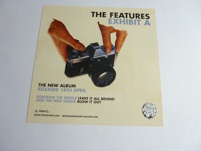 THE FEATURES EXHIBIT A ORIGINAL  PROMOTIONAL FLAT 12'' BY 12'' NEW UNUSED