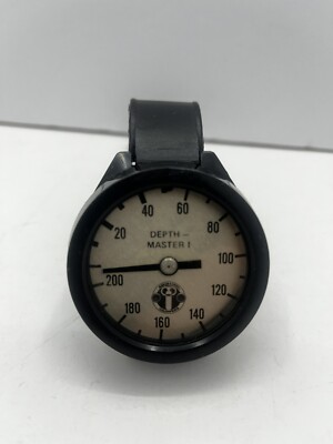 Depth Master I Vintage Aqua Lung Depth Gauge Meter Untested (USA Divers)