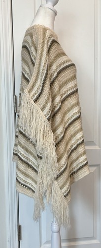 CHARMANTER CHARLIE Ruana Poncho Schal klein Fransen Boho Bohemian Southwestern kuschelig - Bild 4 von 16