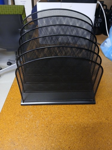 Black Letter Mail Office Desk Organizer 5 Slots