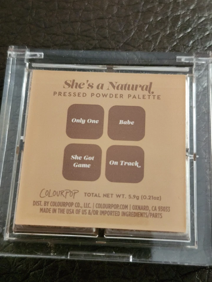 COLOURPOP "SHE'S A NATURAL" POLVO PRENSADO SOMBRA DE OJOS CUÁDRUPLE NUEVO Foto 2 de 2