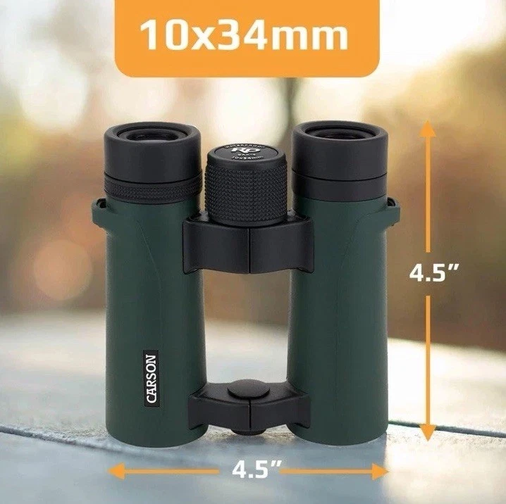 Carson RDSeries 10x34mmOpen-Bridge Waterproof Compact High Definition Binoculars - Image 3 of 4