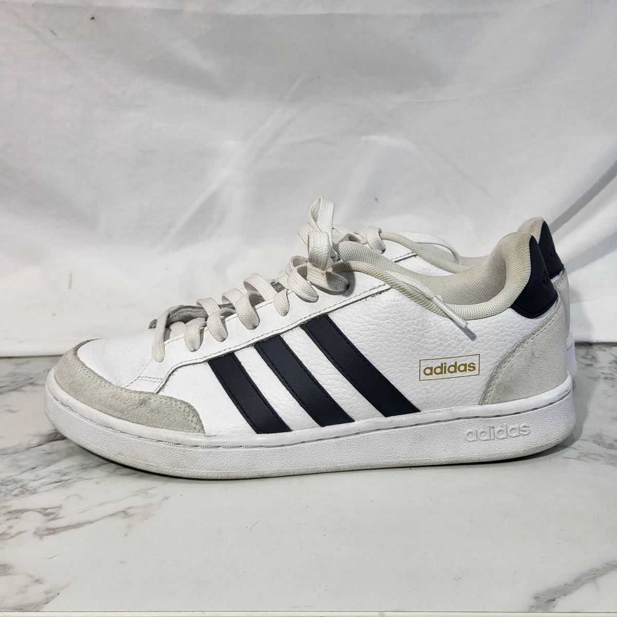adidas Grand Court 2.0 Shoes Sneakers Off White( IVORY)  Alumina Mens SZ 8 NEW Grand Court 2.0 Shoes (White / Gold) – Posh main image 3
