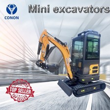 Diesel 1.8T Mini Excavator Kubota 722 Engine AC Cabin Farm Landscaping Digger