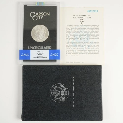 1885-CC GSA Morgan Dollar $1 MS62 NGC w/ Box & COA
