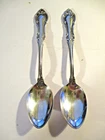 PAIR INTERNATIONAL "JOAN OF ARC" STERLING SILVER TEASPOONS,  No Monogram
