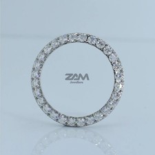 FOR Rolex Daytona reference 126500LN 40MM White Moissanite Silver Watch Bezel