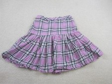 Disney Lilo  Stitch Fleece Skirt Girls 14-16 Pink Plaid High Waist Cotton