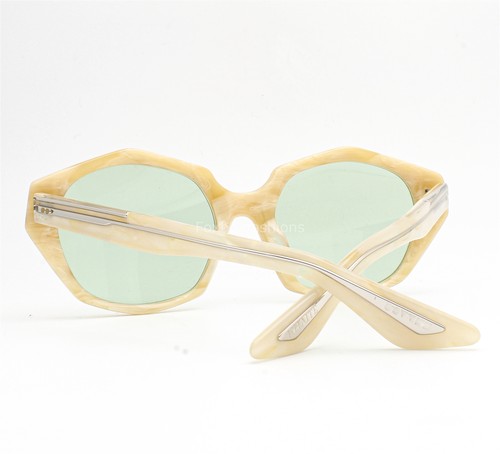 Gafas de sol Oliver Peoples Khaite OV5511SU beige marfil mezcla verde poli lente con estuche - Imagen 3 de 10