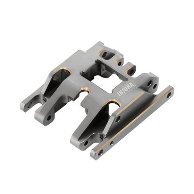 INJORA Brass Grey Skid Plate Transmission Mount CNC Upgrade for TRX4M 1/18 RC...