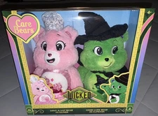 Wicked x Care Bears Love-a-Lot Bear Glinda & Good Luck Elphaba Set of 2
