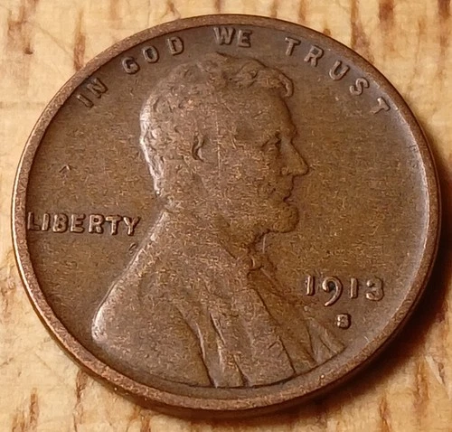 Lincoln Wheat Cent 1913 S VG/FINE #19